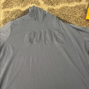 SHEIN Men's Slate Blue NYC Hoodie